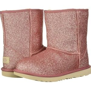 Brand New UGG Kids' Classic Short II Glitter Boot Girls size 5